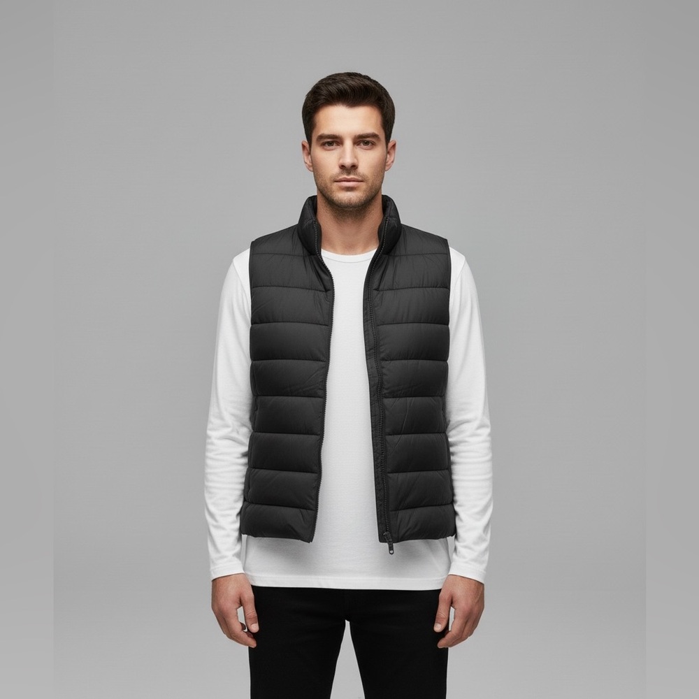 GAP Men's Dark Quilted Vest